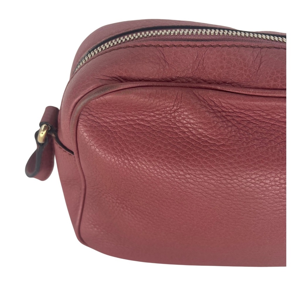Gucci Soho Disco Crossbody Bag Pink Pebbled Leather Tassel Shoulder Bag - Picture 9 of 16